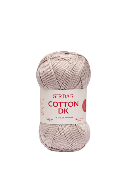 Sirdar Cotton DK Yarn, 100g, Light Taupe