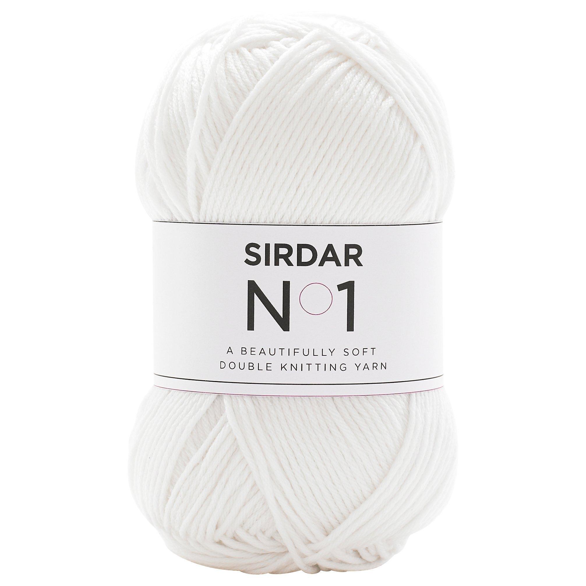 Sirdar No.1 DK Knitting Yarn, 100g, White