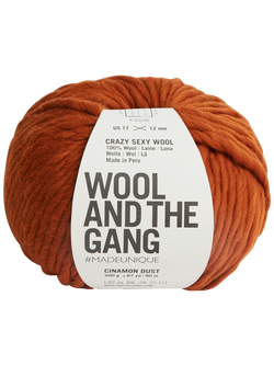 Wool And The Gang Crazy Sexy Wool Super Chunky Yarn, 200g, Cinnamon Dust