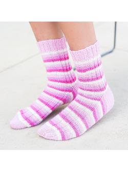 West Yorkshire Spinners Signature Adult Simple Ribbed Socks Knitting Pattern - view 2, 