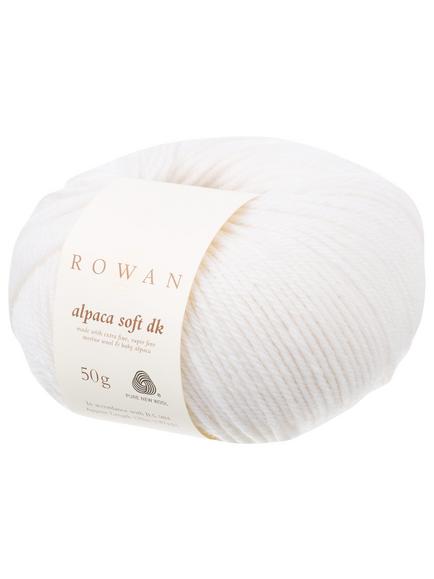 Rowan Alpaca Soft DK Yarn, 50g, White