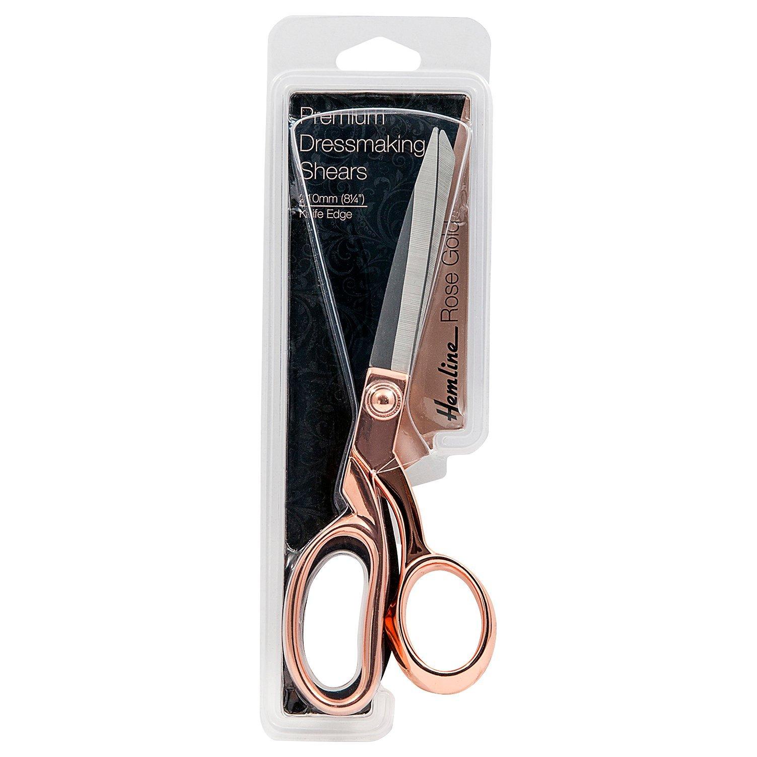 Hemline Dressmaking Scissors, 21cm, Rose Gold