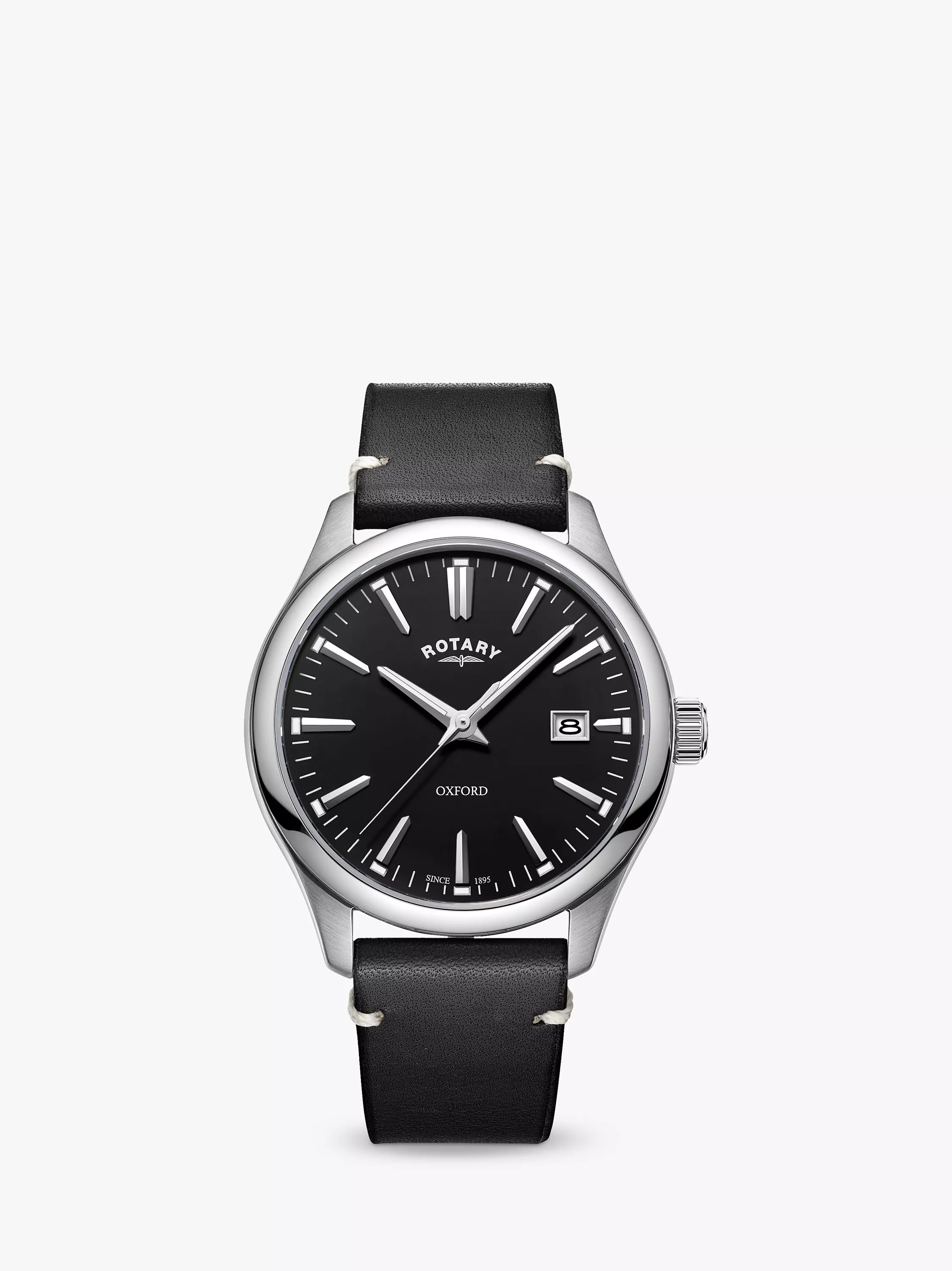 Rotary Men s Oxford Date Leather Strap Watch