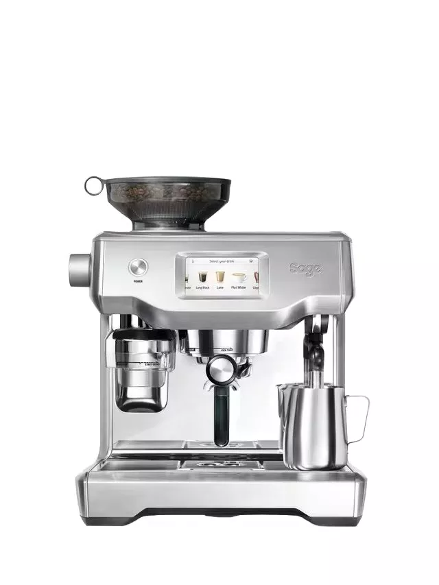 Sage coffee machine with milk jug under the frother