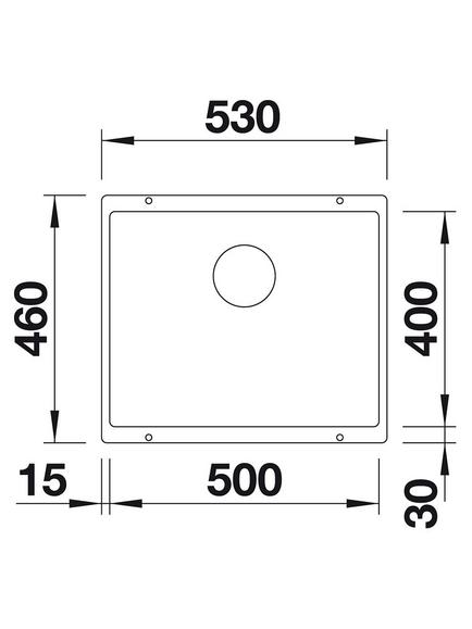 BLANCO Subline 500-U Single Bowl Undermounted Composite Granite Kitchen Sink - view 2, Anthracite
