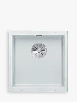 BLANCO Subline 400-U Undermounted Single Bowl Composite Granite Kitchen Sink, White