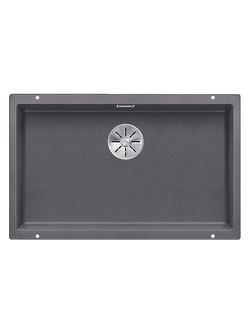BLANCO Subline 700-U Single Bowl Undermounted Composite Granite Kitchen Sink, Rock Grey