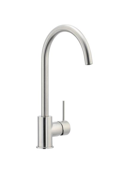 John Lewis Jump Single Lever Kitchen Tap, Brushed Nickel