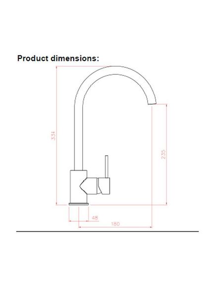 John Lewis Jump Single Lever Kitchen Tap - view 2, Brushed Nickel
