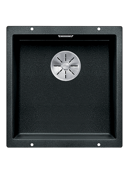 BLANCO Subline 400-U Undermounted Single Bowl Composite Granite Kitchen Sink, Anthracite