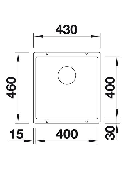 BLANCO Subline 400-U Undermounted Single Bowl Composite Granite Kitchen Sink - view 2, Anthracite