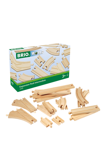 BRIO World Railway Track Expansion Pack, Intermediate, FSC-Certified (Beech), 
