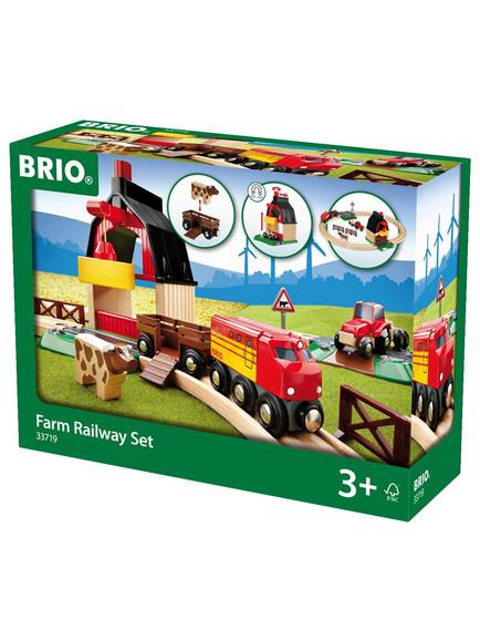 BRIO World Farm Railway Set, FSC-Certified (Beech), 