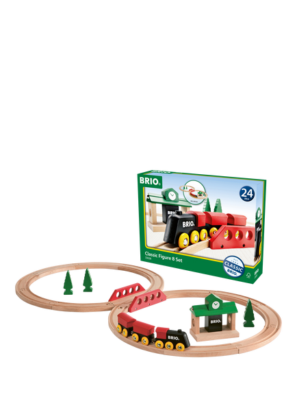 BRIO Classic Railway Figure 8 Train Set, FSC-Certified (Beech), 