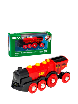 BRIO World Mighty Red Action Locomotive, FSC-Certified (Beech), 