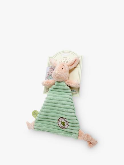 Winnie the Pooh Baby Piglet Comfort Blanket, H23cm, Pink/Green