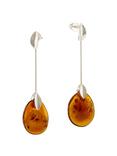 Be-Jewelled Amber Snake Drop Earrings