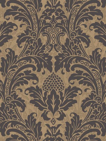 Cole & Son Blake Wallpaper, Gold And Black 94/6033