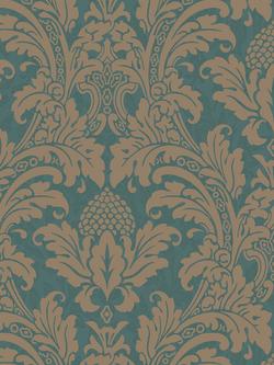 Cole & Son Blake Wallpaper, Teal And Gold 94/6031