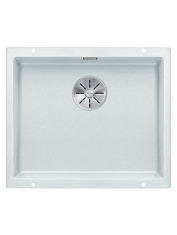 BLANCO Subline 500-U Single Bowl Undermounted Composite Granite Kitchen Sink, White