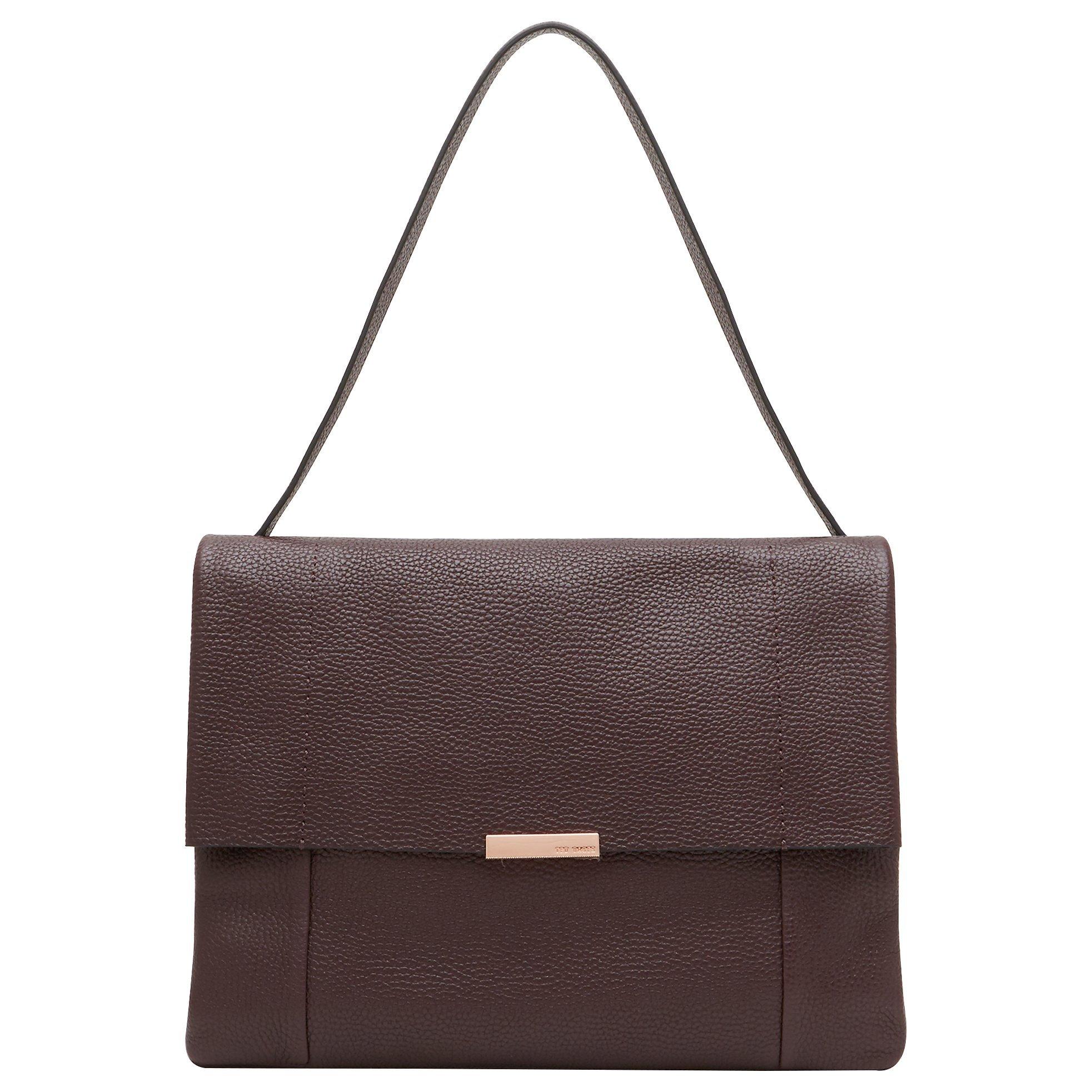 Ted Baker Proter Leather Shoulder Bag, Maroon