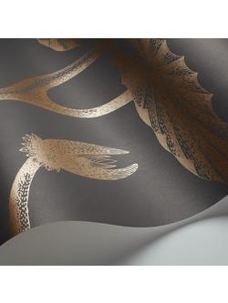 Cole & Son Lily Wallpaper - view 2, Black And Bronze 95/4021