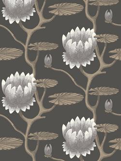 Cole & Son Summer Lily Wallpaper, Black, White And Gold 95/4026