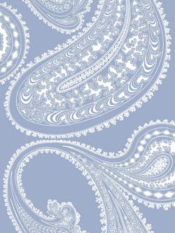 Cole & Son Rajapur Wallpaper, White On Dark Blue 95/2014