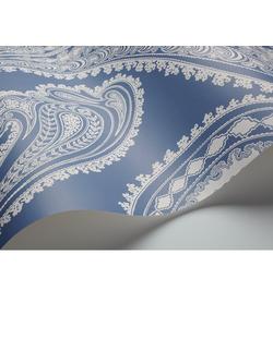 Cole & Son Rajapur Wallpaper - view 2, White On Dark Blue 95/2014