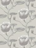 Cole & Son Summer Lily Wallpaper, Taupe On White 95/4025