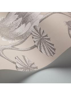 Cole & Son Summer Lily Wallpaper - view 2, Taupe On White 95/4025