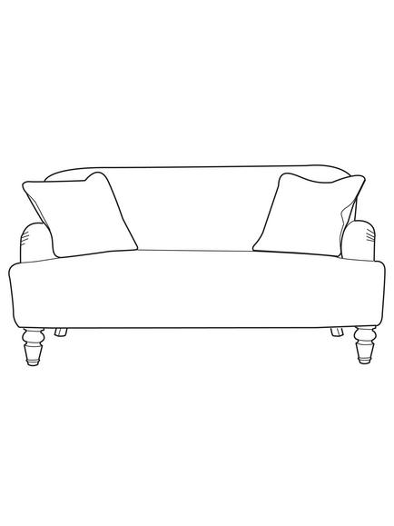 Tetrad Lewis Petite 2 Seater Sofa - view 2, Bracken Herringbone