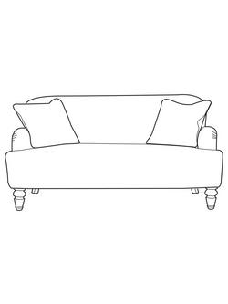 Tetrad Lewis Large 3 Seater Sofa - view 2, Bracken Herringbone
