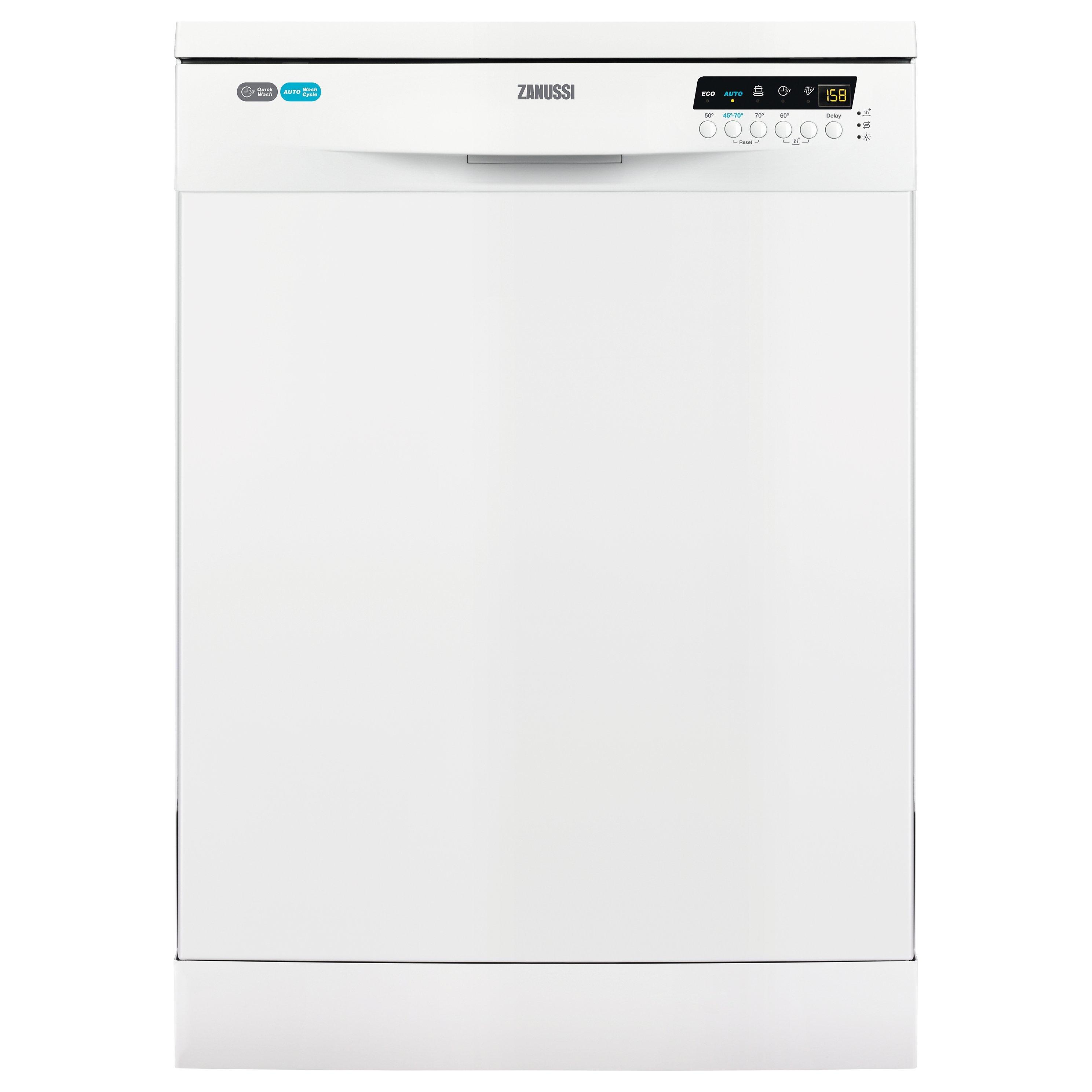 Zanussi ZDF26004WA Freestanding Dishwasher, A+ Energy Rating, White