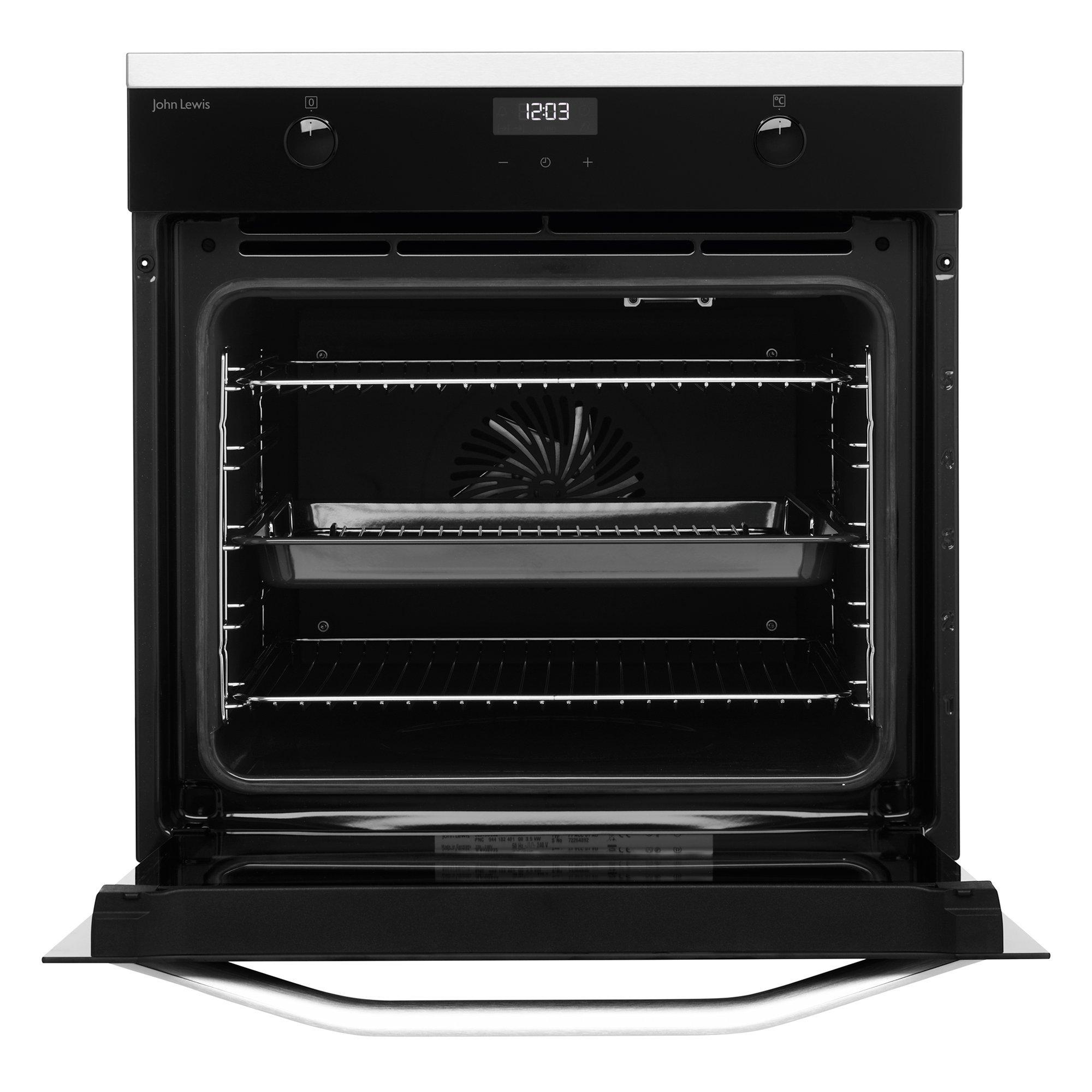 John Lewis Partners JLBIOS633 Single Pyrolytic Multifunction Oven Stainless Steel