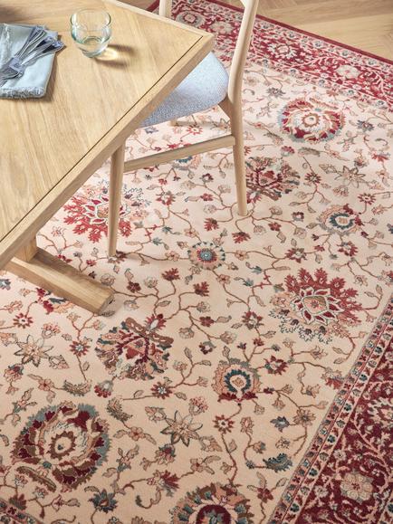 John Lewis Royal Heritage Mahal Rug, Rust/Ivory - view 2, Rust/Ivory