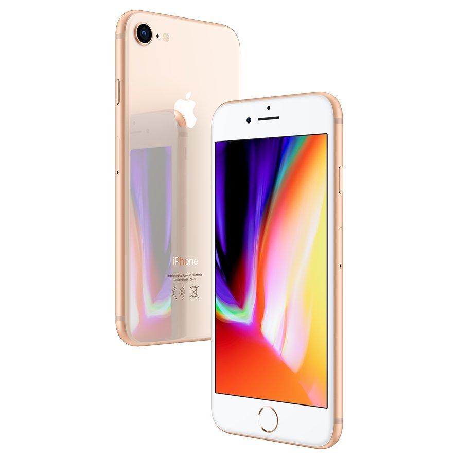 Apple iPhone 8, iOS 11, 4.7", 4G LTE, SIM Free, 64GB, Gold