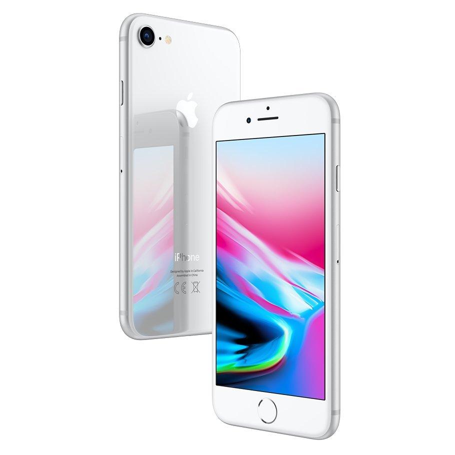 Apple iPhone 8, iOS 11, 4.7", 4G LTE, SIM Free, 256GB, Silver