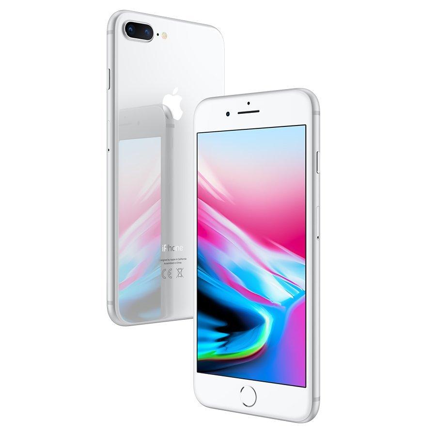 Apple iPhone 8 Plus, iOS 11, 5.5", 4G LTE, SIM Free, 64GB, Silver