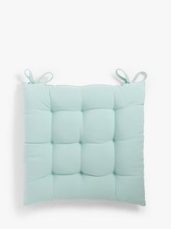 John Lewis Plain Seat Pad, Duck Egg