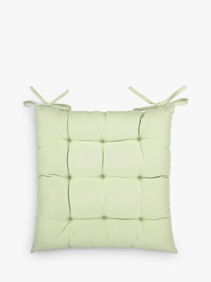 John Lewis Plain Seat Pad, Willow