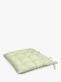 John Lewis Plain Seat Pad - view 2, Willow