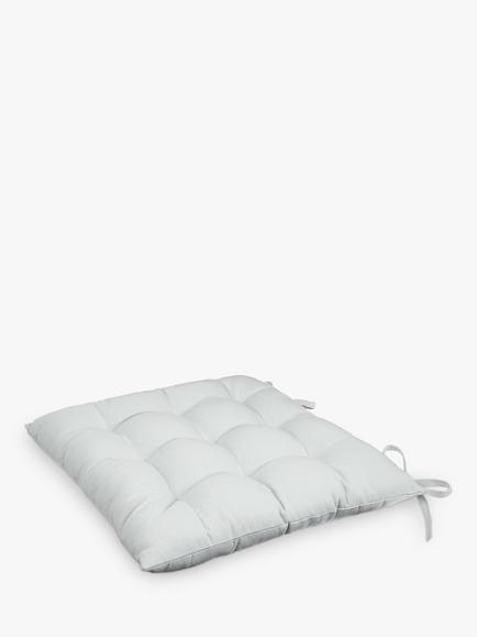 John Lewis Plain Seat Pad - view 2, Mineral