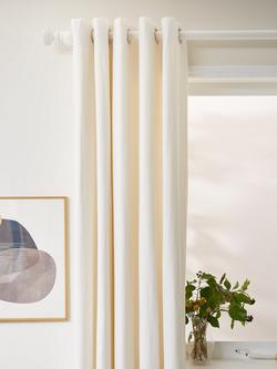 John Lewis Arlo Pair Lined Eyelet Curtains, Lily