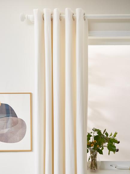 John Lewis Arlo Pair Lined Eyelet Curtains, Lily