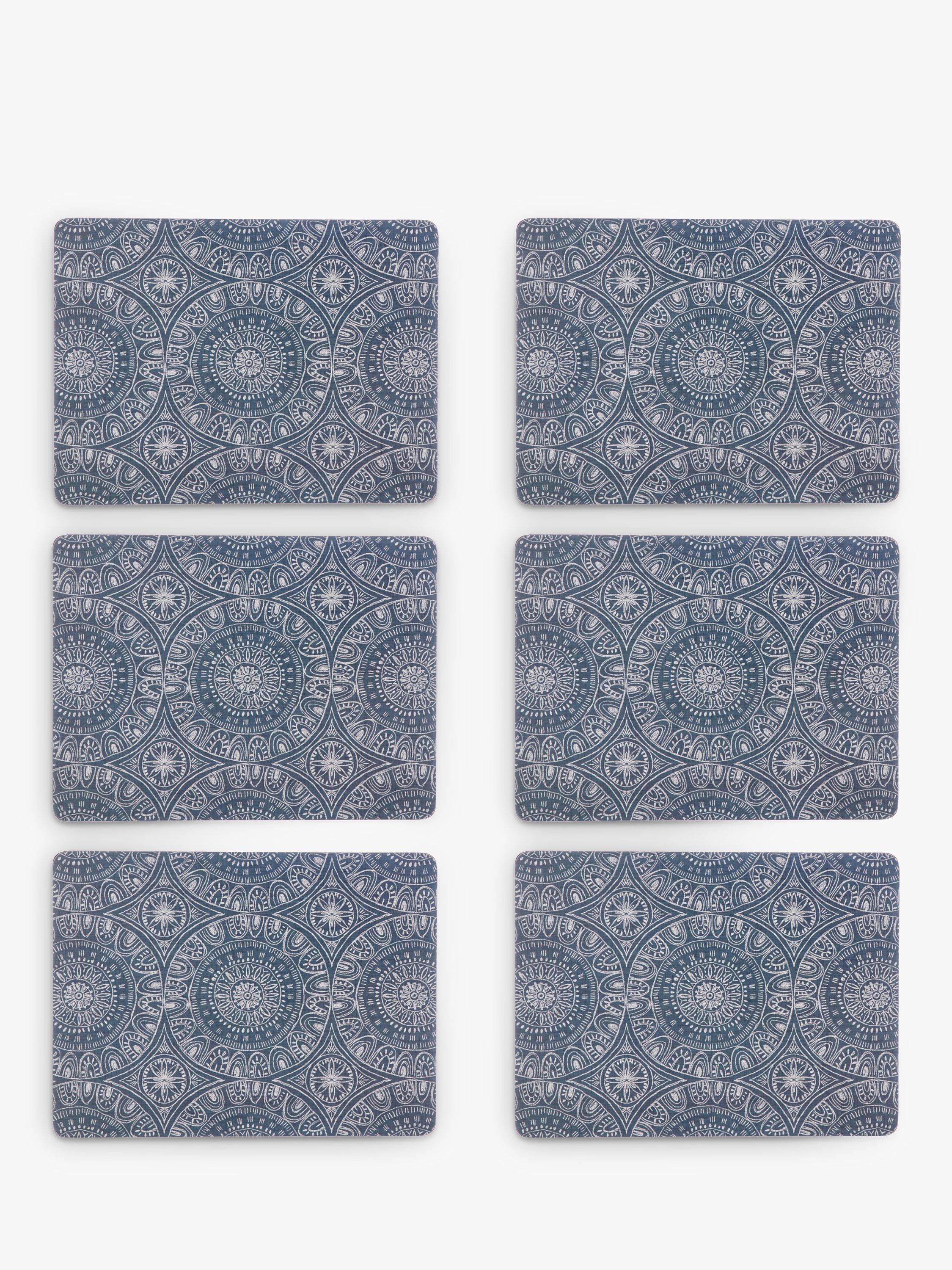 John Lewis & Partners Persia Placemats, Blue, Set of 6