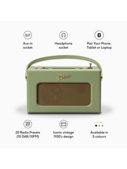 Roberts Revival RD70 DAB/DAB+/FM Bluetooth Digital Radio with Alarm - view 2, Leaf Green