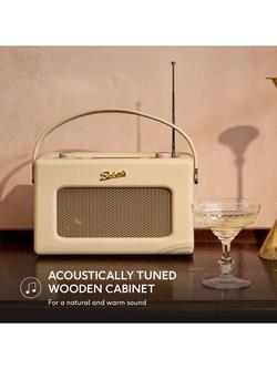 Roberts Revival RD70 DAB/DAB+/FM Bluetooth Digital Radio with Alarm - view 2, Pastel Cream