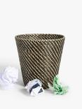 John Lewis Fusion Dark Rattan Waste Paper Bin