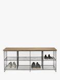 John Lewis Restoration Shoe Rack and Bench, Grey